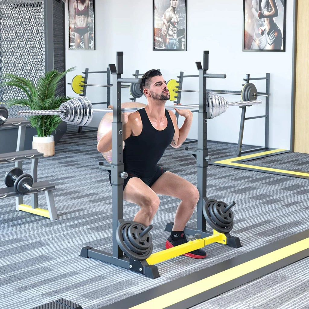 Rack da Squat, Supporto Bilanciere Regolabile, Stand per Sollevamento Pesi Multifunzione per casa, palestra Max 250 KG