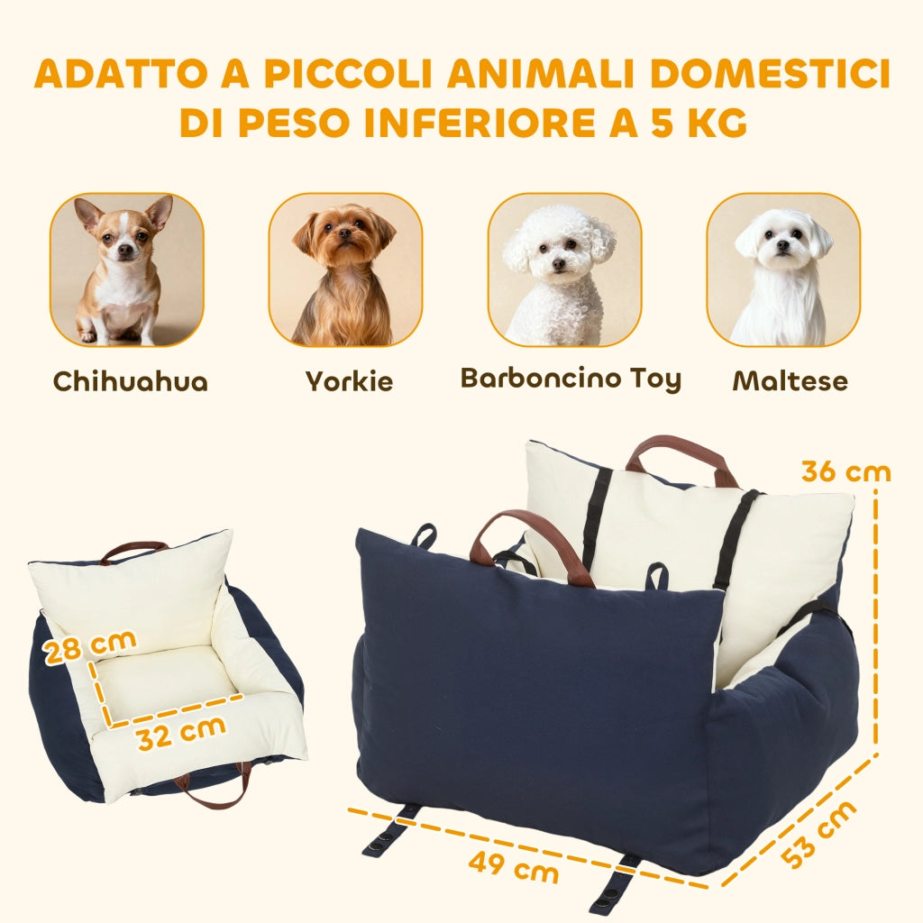 Sedia da Pranzo per Cani ¨C Zephmum ¨C Blu Tessuto Lavabile
