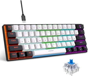 Tastiera da Gioco 60% - Tastiera da Gioco 60% Pro - Tastiera da Gioco Meganica - Blu - Nero - Bianco