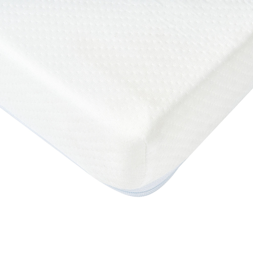 Materasso in schiuma per lettino per bambini Copertura in poliestere Morbida imbottitura Cerniera Bianco
