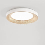 Plafoniera in metallo colore bianco opaco + oro opaco Hive LED 40W CCT 3000K 4000K CRI?90 220-240V 50/60Hz 3200Lm d.50cm