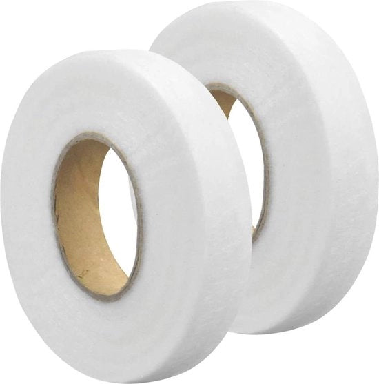 Tape di Adesione per Stoffa 2 Rulli - 140 Yards - Nastro di Fusione per Abbigliamento - Nastro di Pressione per Jeans - 20mm