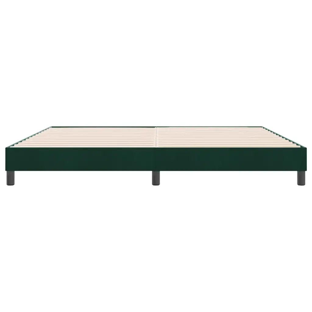 Letto a Molle senza Materasso Verde Scuro 180x220 cm Velluto 3315888