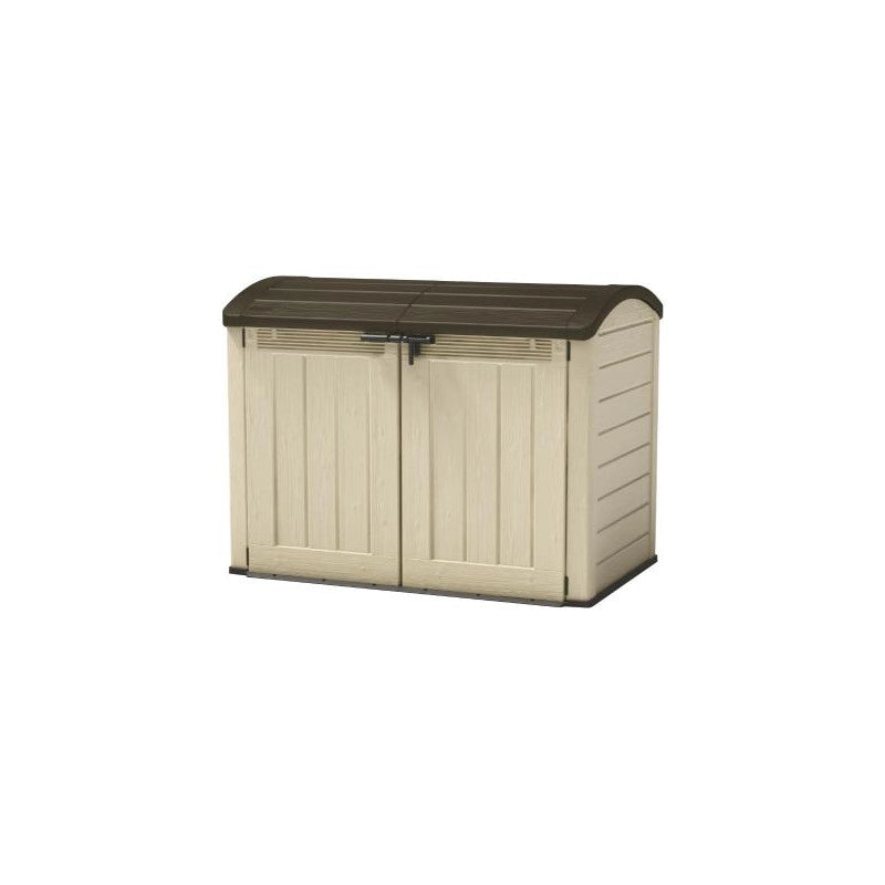 Box Contenitore da Giardino Keter Store-It-Out Ultra - Beige - 2000L con Pistoni Automatici 114x133x42