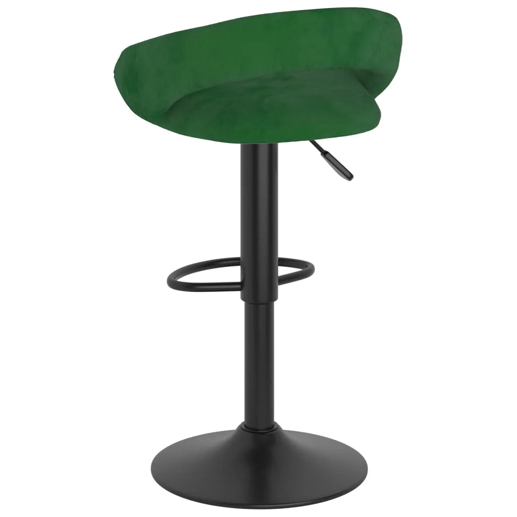 vidaXL Sgabelli da Bar 2 pz Verde Scuro in Velluto