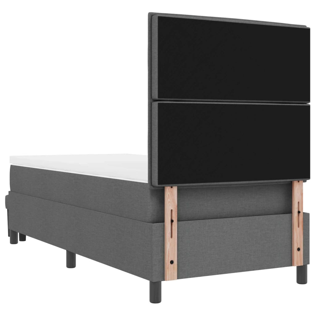 Letto a molle con cuscino Grigio scuro 90 x 190 cm Tessuto 3343954