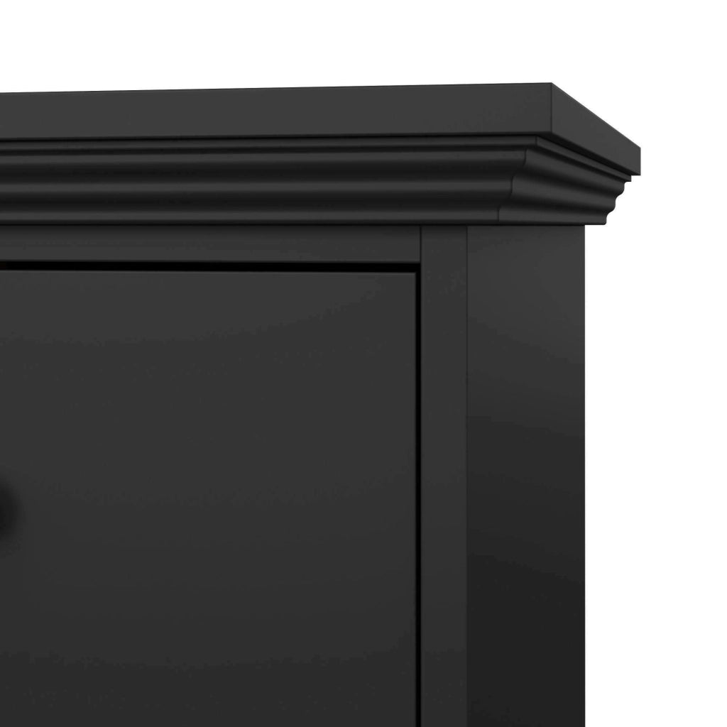 Cassettiera Domeng, Settimino multiuso, Comò camera da letto, Mobile con cassetti, 86x52 h88 cm, Nero