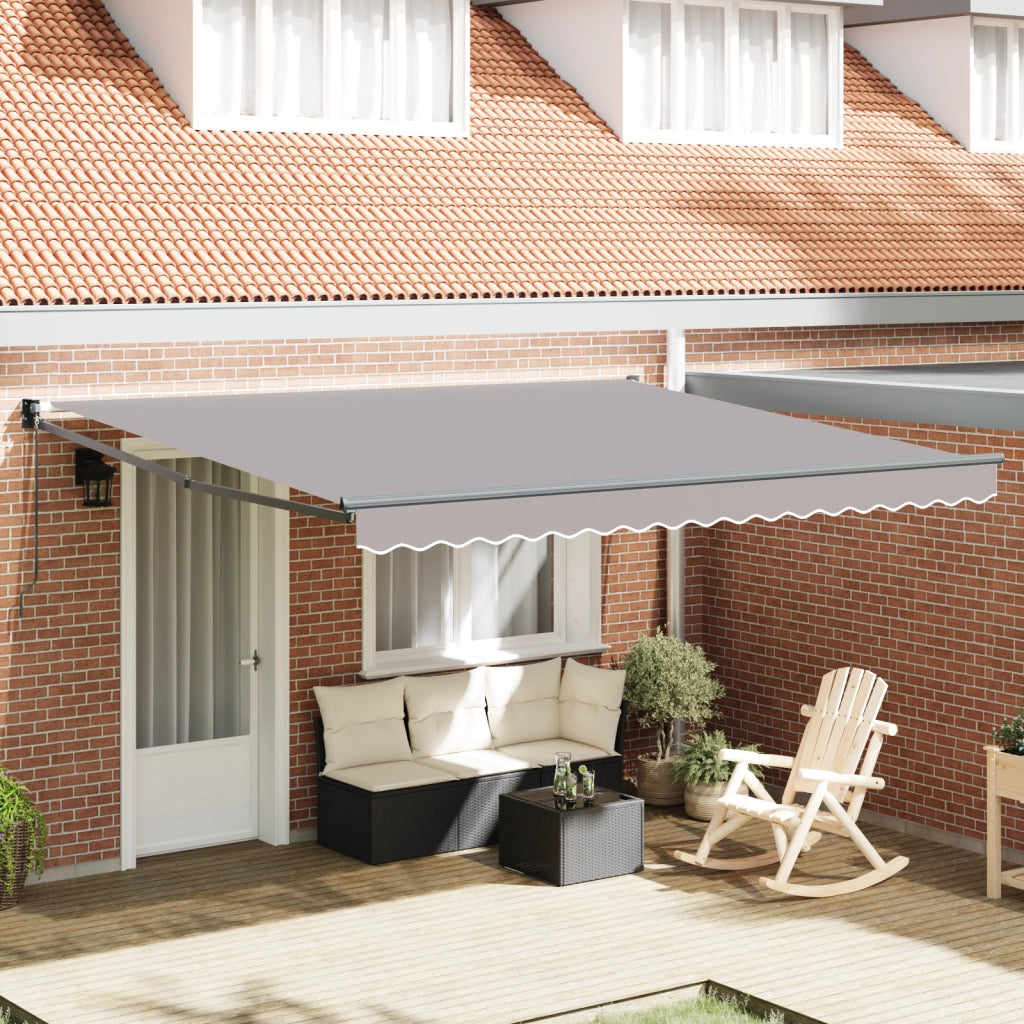 Tenda Retrattile Manuale Grigia Chiara 400x300 cm