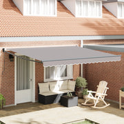 Tenda Retrattile Manuale Grigia Chiara 400x300 cm