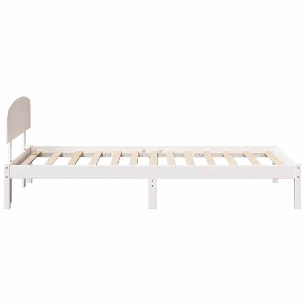 Struttura del letto Bianco 100 x 200 cm Pino massello 872078