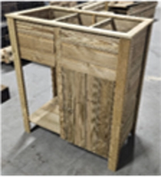 Supporto per piante  85x46x94 cm in legno massiccio di pino 42013034