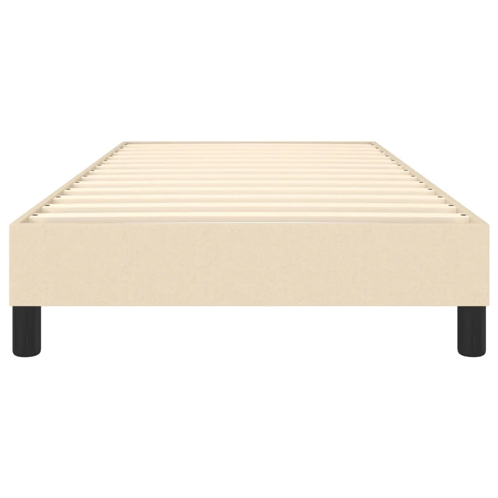 Struttura Letto a Rete a Molle-Giroletto Crema 90x190 cm in Tessuto 939426