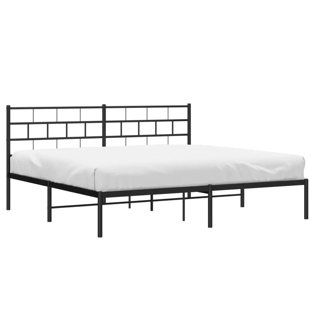 Giroletto con Testiera in Metallo Nero 180x200 cmcod mxl 83226