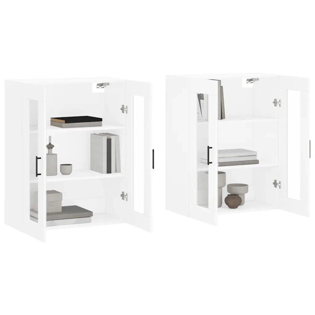 Armadietti a Parete 2 pz Bianchi in Legno Multistratocod mxl 119380