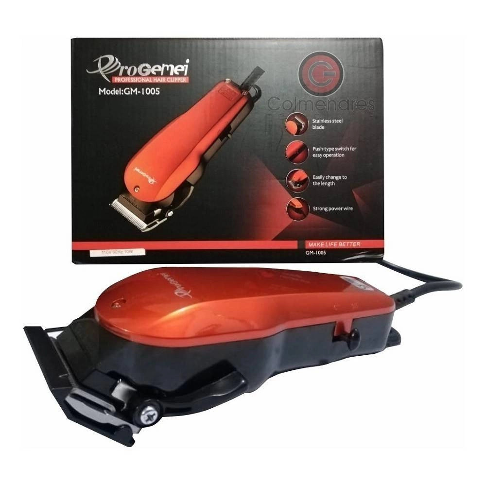 Trade Shop - Tagliacapelli Con Filo Rasoio Elettrico Gm-1005 Regola Barba Baffi Basette -