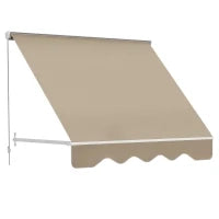 Tenda da Sole a Caduta con Rullo Avvolgibile e Angolazione Regolabile 0-120°, 180×70cm, Beige