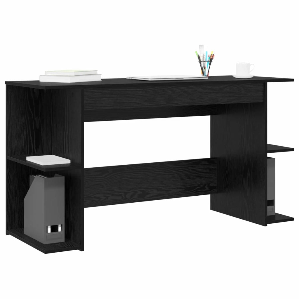 Scrivania Rovere nero 140 x 50 x 75 cm Legno multistrato 879649