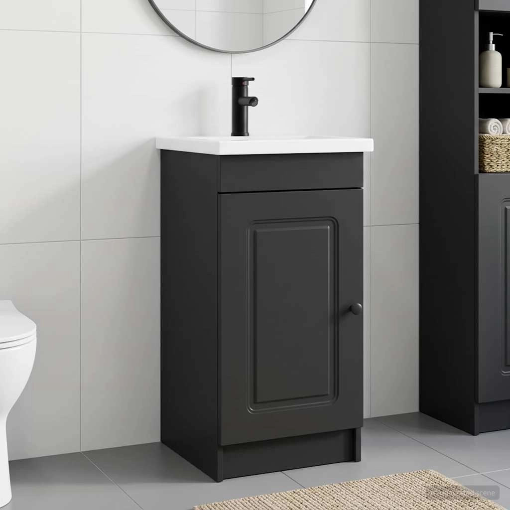 Mobile da bagno con lavabo Nero 42 x 40 x 84,5 cm 889995