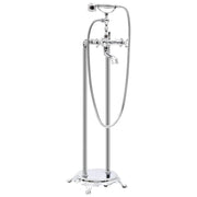 Rubinetto per vasca da bagno indipendente in acciaio inox 99,5 cm argento 02_0003478