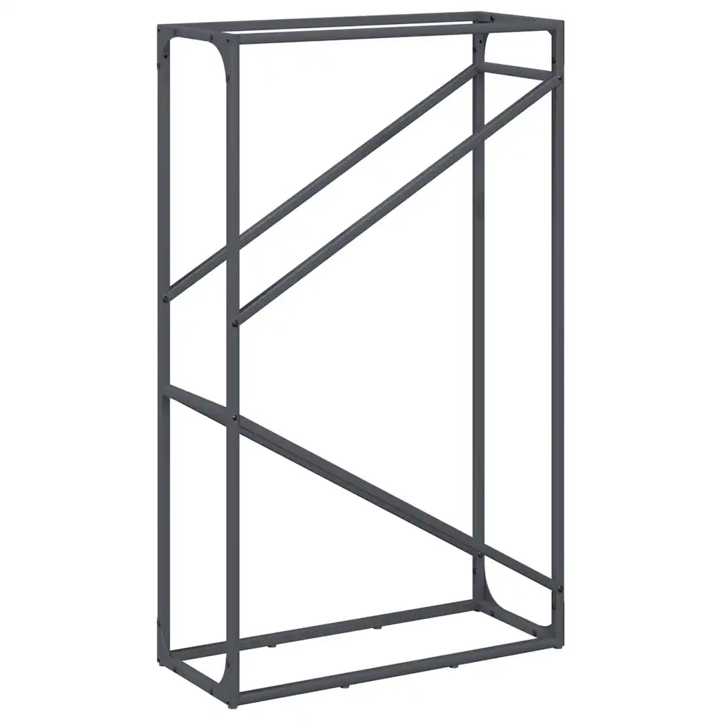 Rastrelliera per Legna da Ardere Antracite 60x25x100 cm 864329
