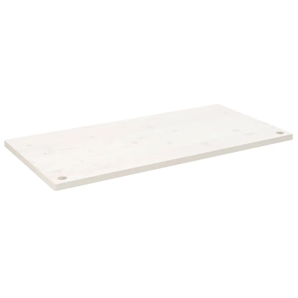 Piano Tavolo | Superficie Tavolo | Piano Scrivania Bianco 100x50x2,5 cm in Legno Massello di Pino