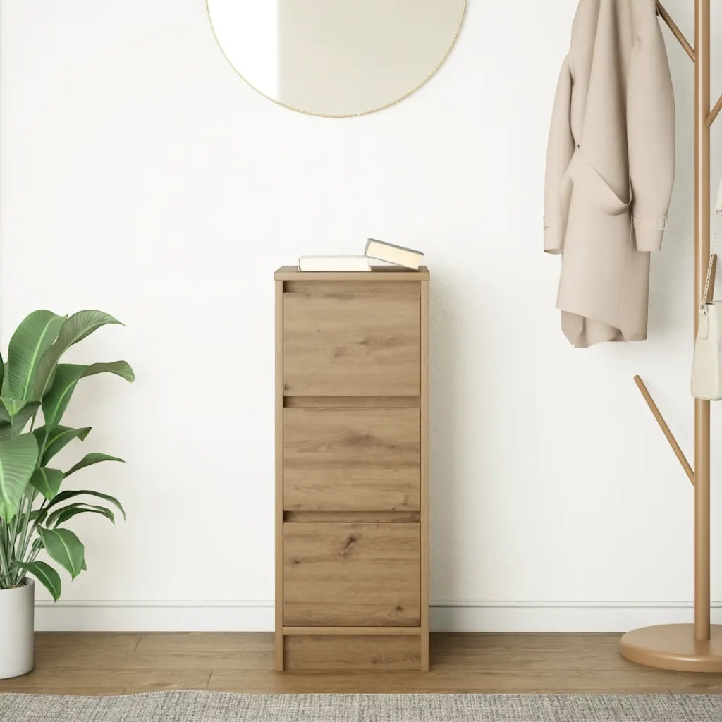 Credenza | Madia | Buffet da pranzo | Armadio da pranzo Rovere Artigianale 29,5x34x76 cm in Legno Multistrato