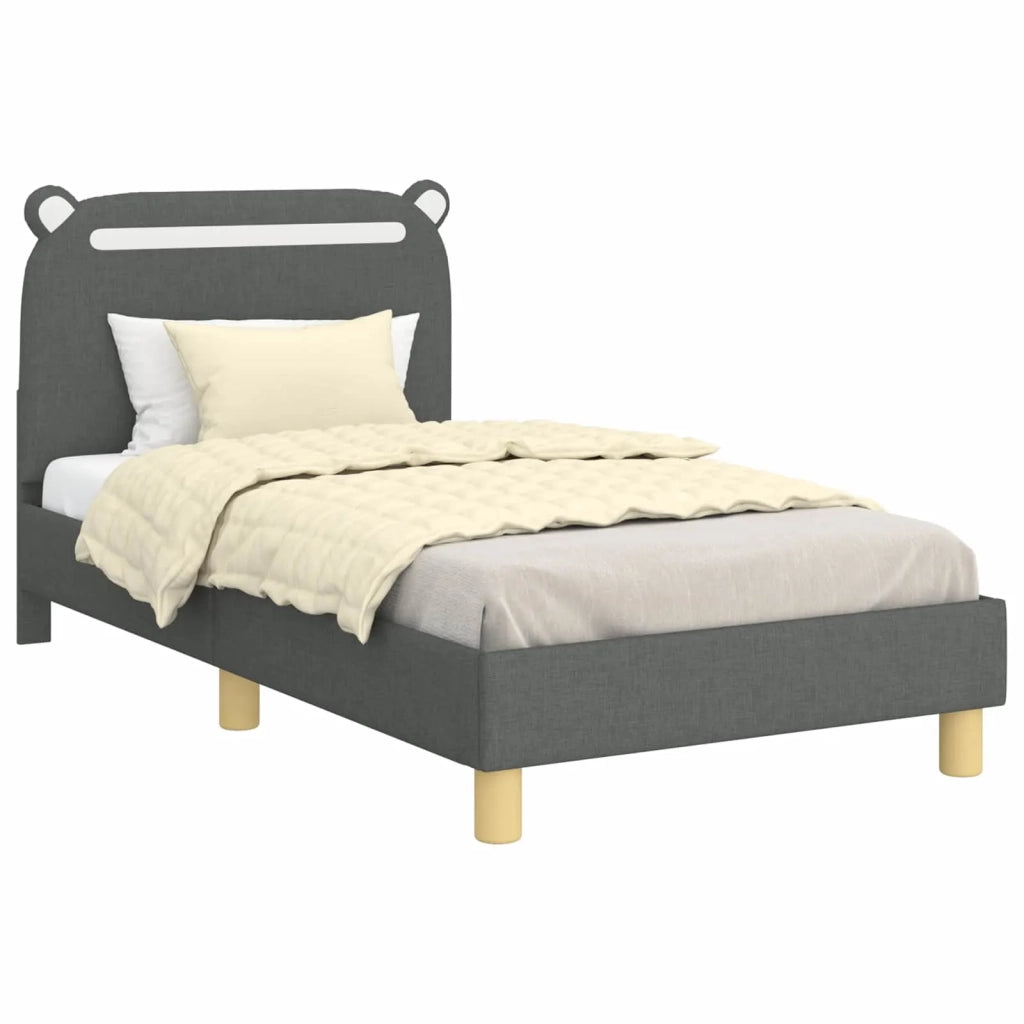 Struttura letto bambini con testata-Giroletto per bambini Grigio Scuro 80 x 160 cm 291332