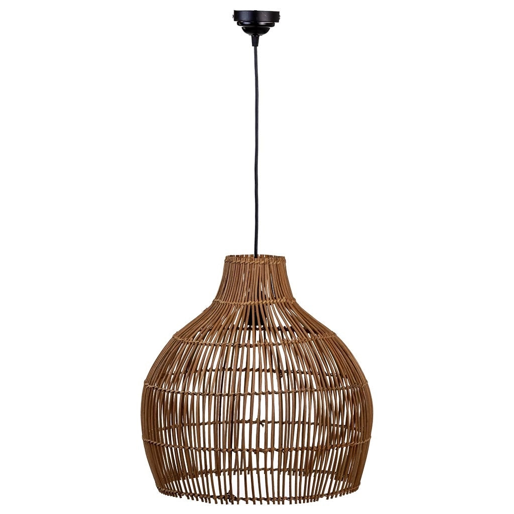 Plafoniera in rattan marrone 40x40x40h cm