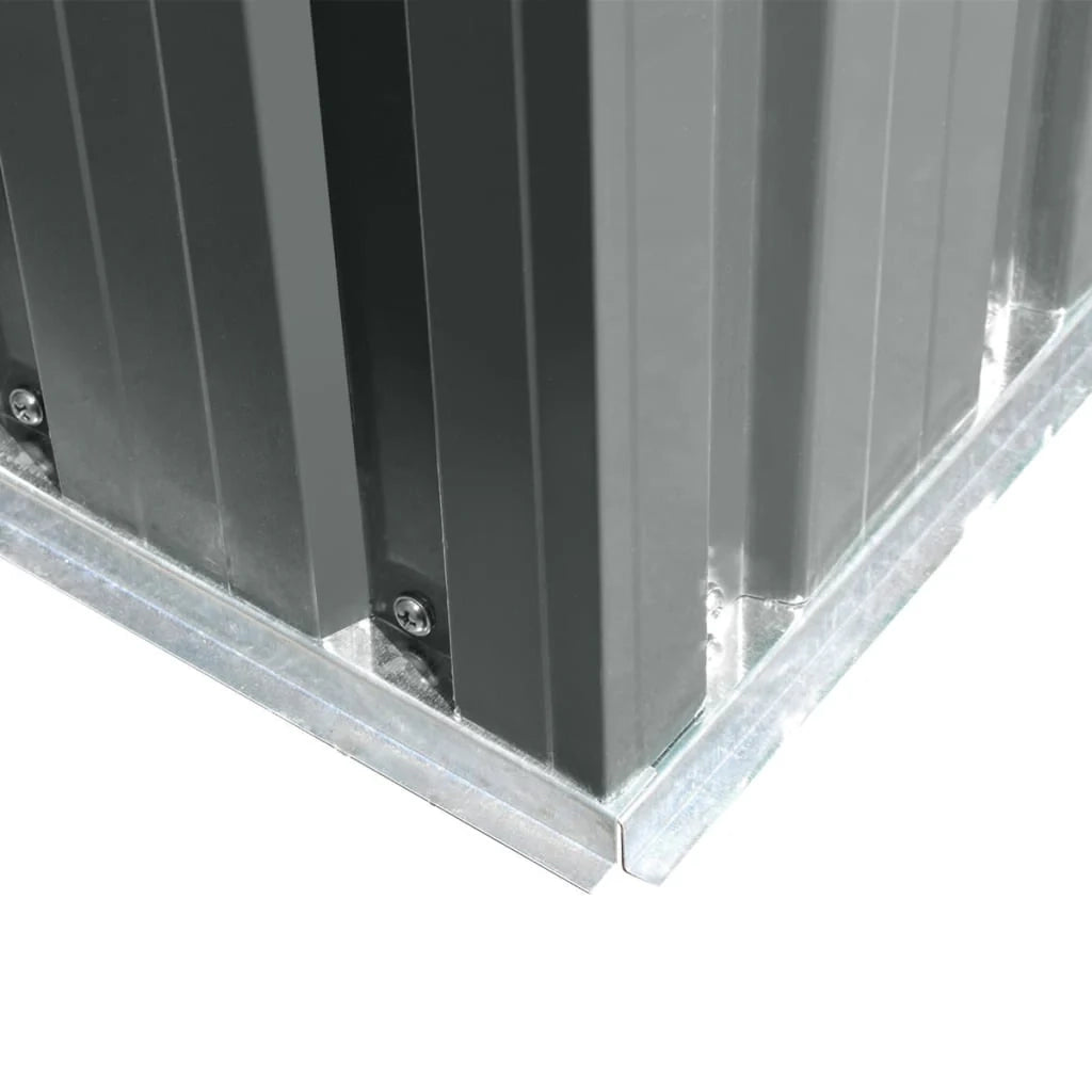 Casetta da giardino cabina ripostiglio capanno da esterno capanno per attrezzi metallo robusto 204 x 132 x 186 cm grigio 02_0022388