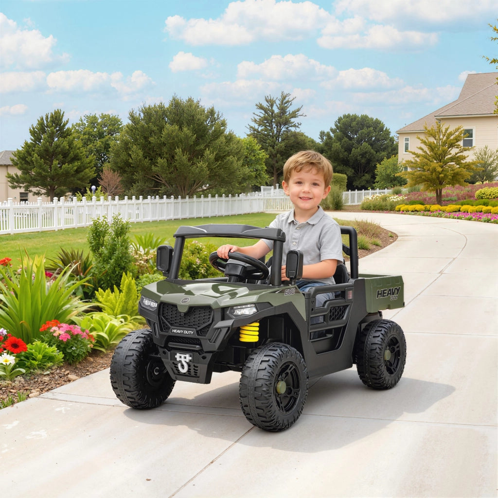 Auto Elettrica Bambini 12V ¨C Xylo ¨C Verde con Telecomando e Musica 3-8 Anni
