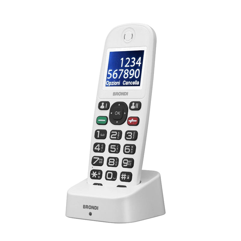 Brondi amico di casa (bianco) - telefono cellulare senior - BROAMICODICASAW