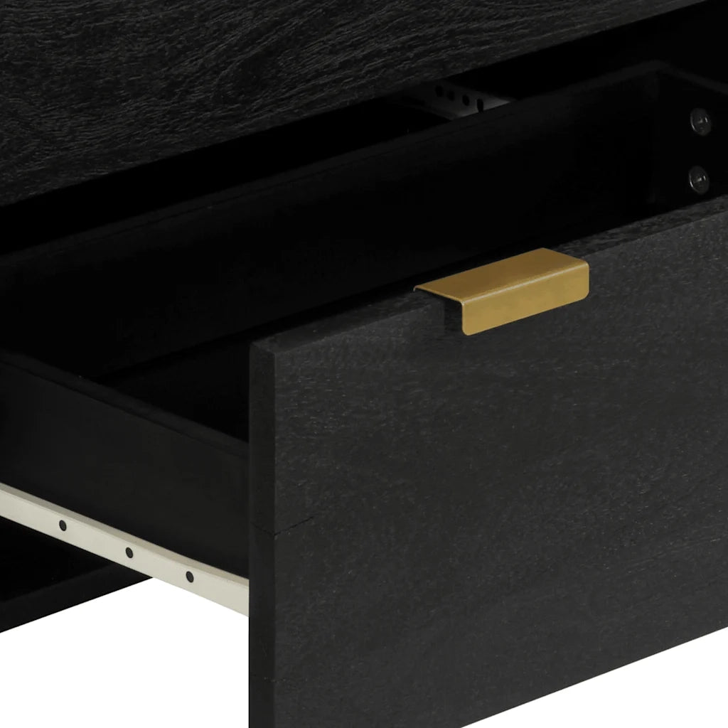 Credenza Nera 60x33x75 cm in Legno Multistrato