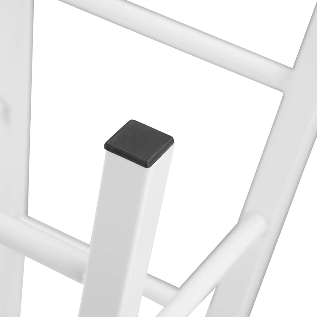 Sgabelli da Bar Set di 2, Sgabello Alto 71 cm con Poggiapiedi, Seduta Tonda Sedia Alta per Penisola Cucina, Sala da pranzo, Bancone in Acciaio Legno, Rovere
