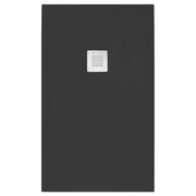 Piatto doccia rettangolare 100x120 cm effetto pietra marmoresina STONE Nero Grafite FRANCIA
