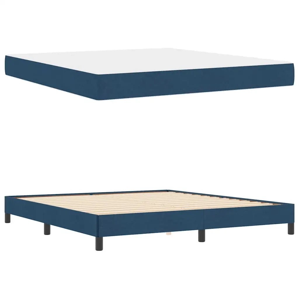 Letto a molle con materasso Blu 180 x 200 cm Tessuto 3398513
