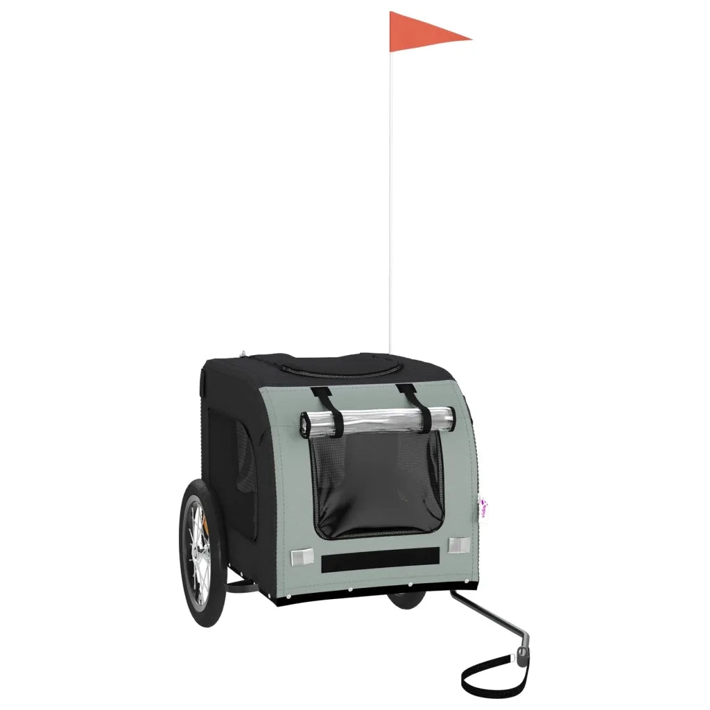 Rimorchio da Bici per Animali Nero e Grigio Oxford e Ferro CFW8431259