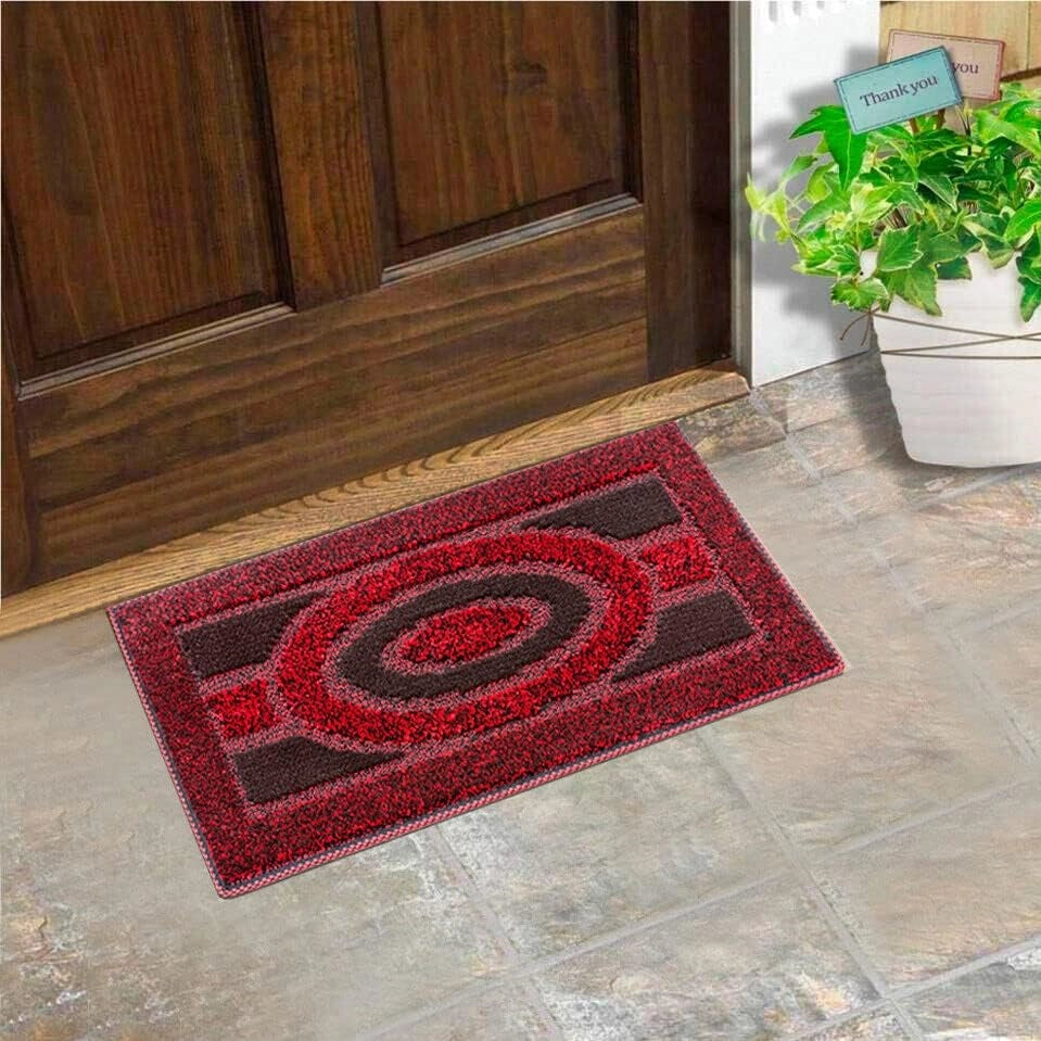 Zerbino Ingresso 50x80 cm Asciugapassi Assorbente Antiscivolo Morbido Made In Italy Rosso