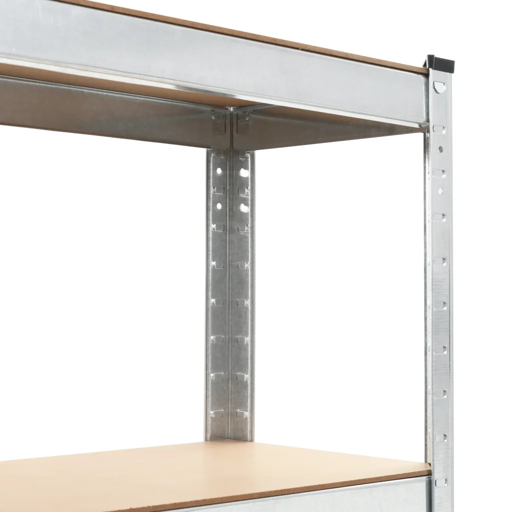 Scaffali 5 Ripiani 3 pz Argento in Acciaio e Legno Multistrato CFW8190175