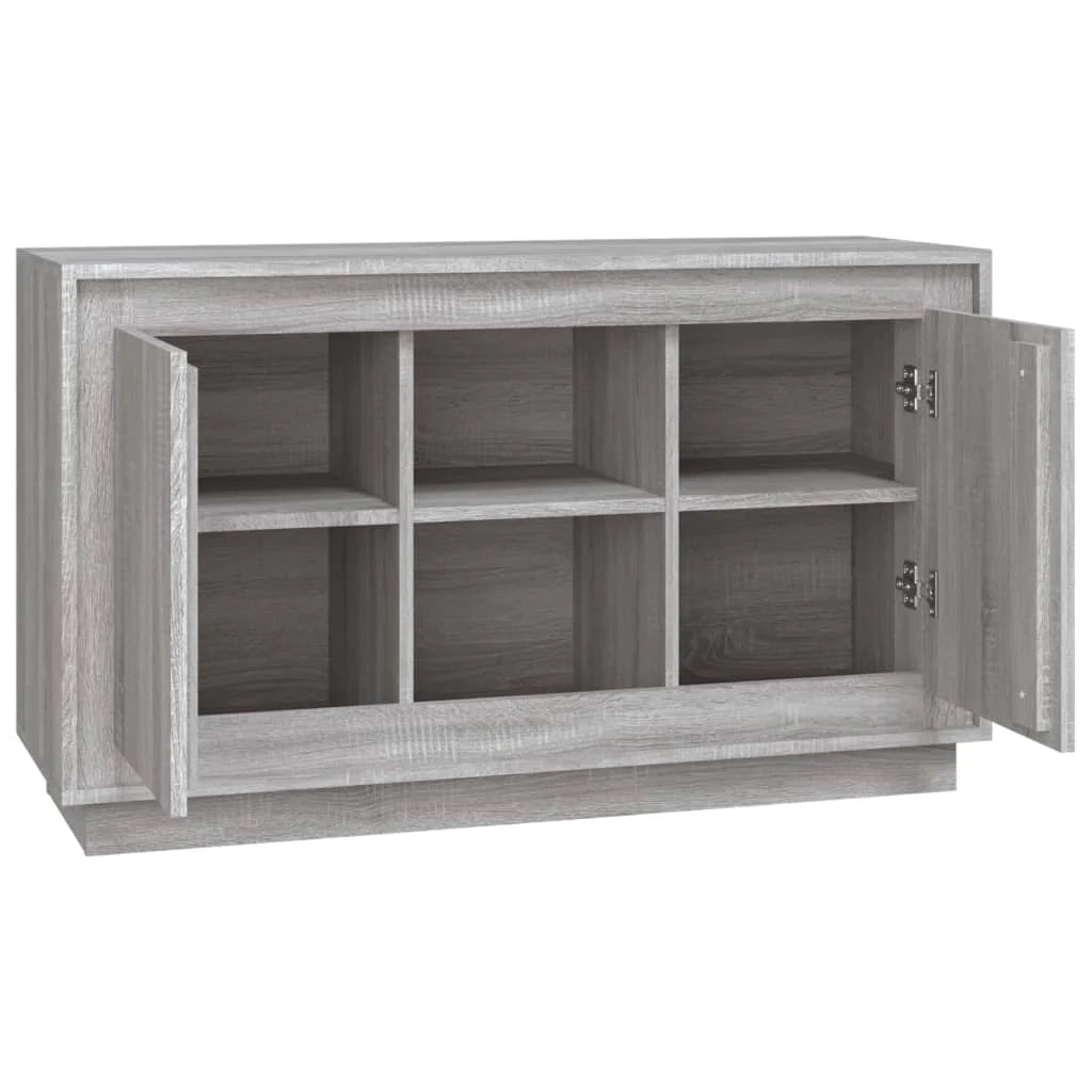 Buffet credenza cassettiera armadio mobile contenitore organizer cucina soggiorno rovere Sonoma 102 x 35 x 60 cm legno ingegnerizzato grigio 02_0036270