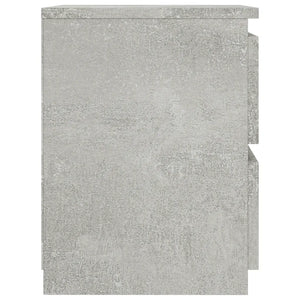 Comodini 2pz Grigio Cemento 30x30x40 cm in Legno Multistrato 800522