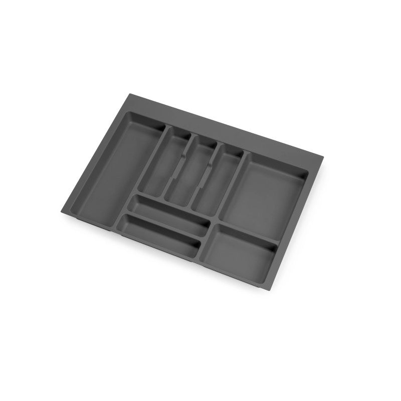 Portaposate Optima per cassetto universale, modulo 450 mm, Tecnoplastica, Grigio antracite
