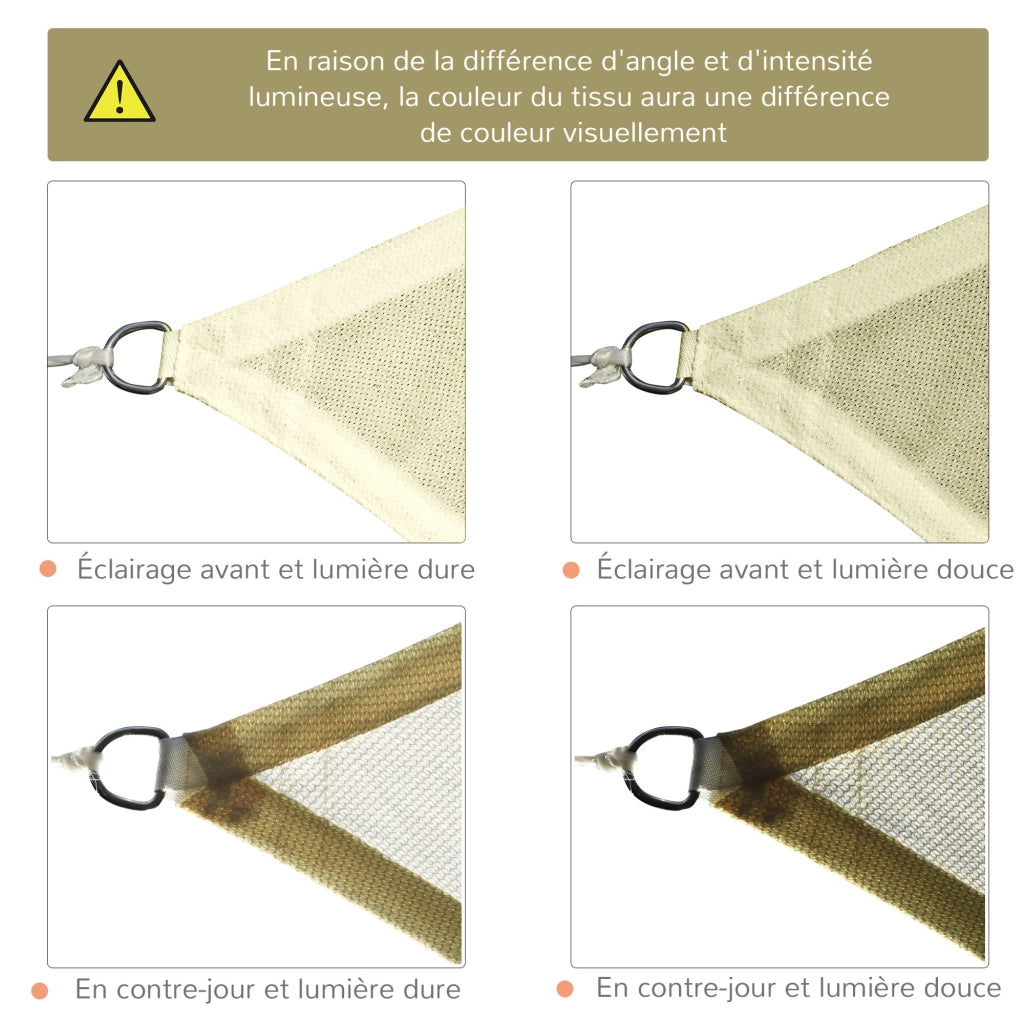 Tenda da sole rettangolare con sacco ¨C zephmum ¨C crema 3x4m