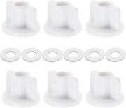 Set di anelli di fissaggio per sedile WC, 6 pezzi, M6, per sostituzione di sedile WC inferiore, per schizzo 6 mm, per fissaggio superiore, sostituzione di sedile WC inferiore, hardware WC di sostituzione