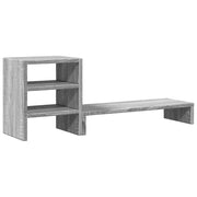Supporto per monitor mobile da scrivania e organizer per ufficio legno composito grigio 02_0044956