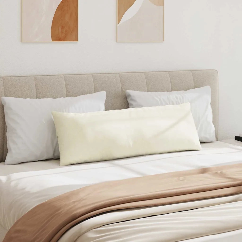 Cuscini da Divano 2 pcs Crema 120 x 40 cm Tessuto in Cords