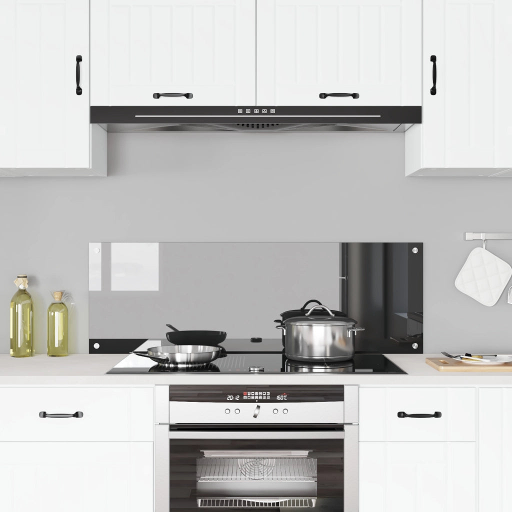 Schienale Cucina Grigio Scuro 120x40x0,6 cm in Vetro Temperato -