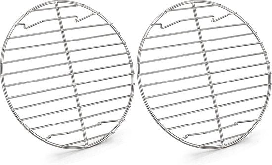 Set di raffreddamento per padelle a forma rotonda da 2 pezzi in acciaio inossidabile - 23 cm.