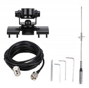 Antenna Mobili Dual Band - Antenna Professionale per Radiocomunicação - Progettata per l'Uso Esterno - Disegno Idroimprontato - Base Magnetica - Cavo Coassiale - Potenza Massima 150W