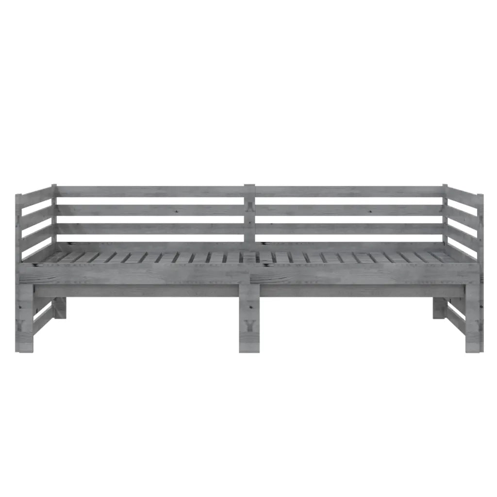 Dormeuse Estraibile Grigia in Massello di Pino 2x(90x200) cm 806967