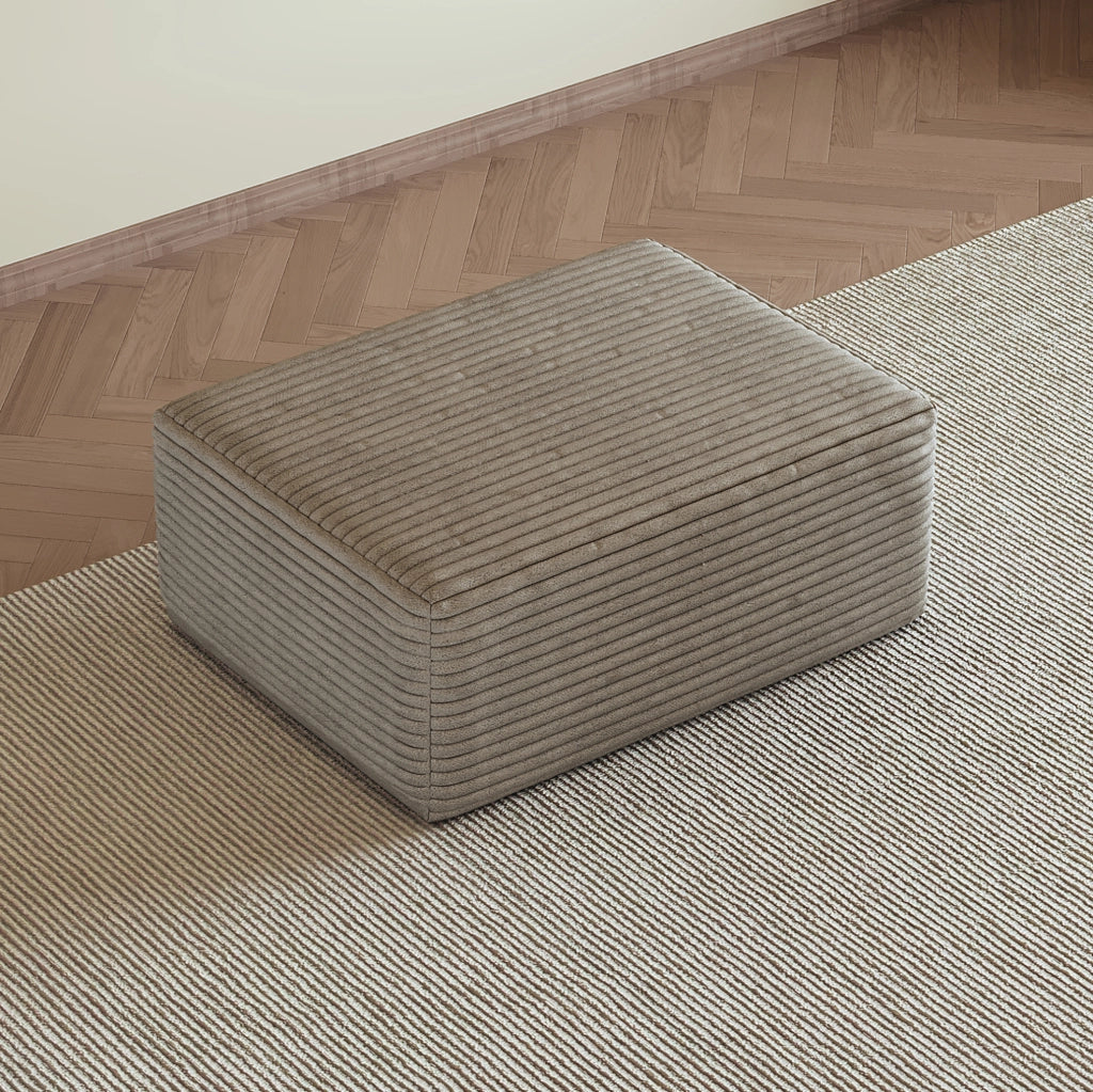 DIVANO Chaise longue modulare 100 cm Camel in tessuto